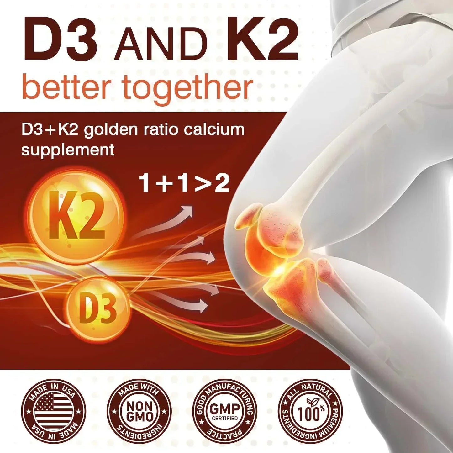 Vitamin D3 & K2 with Virgin Coconut Oil