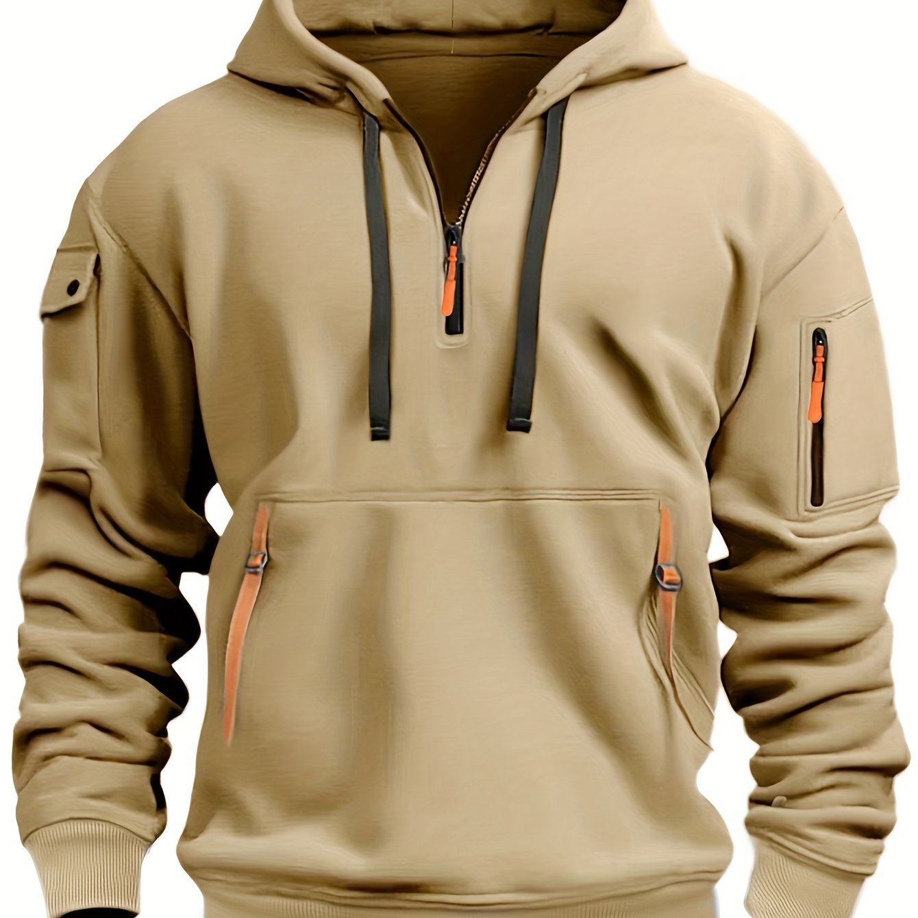 Men's Quarter Zip Hooded Sweatshirt