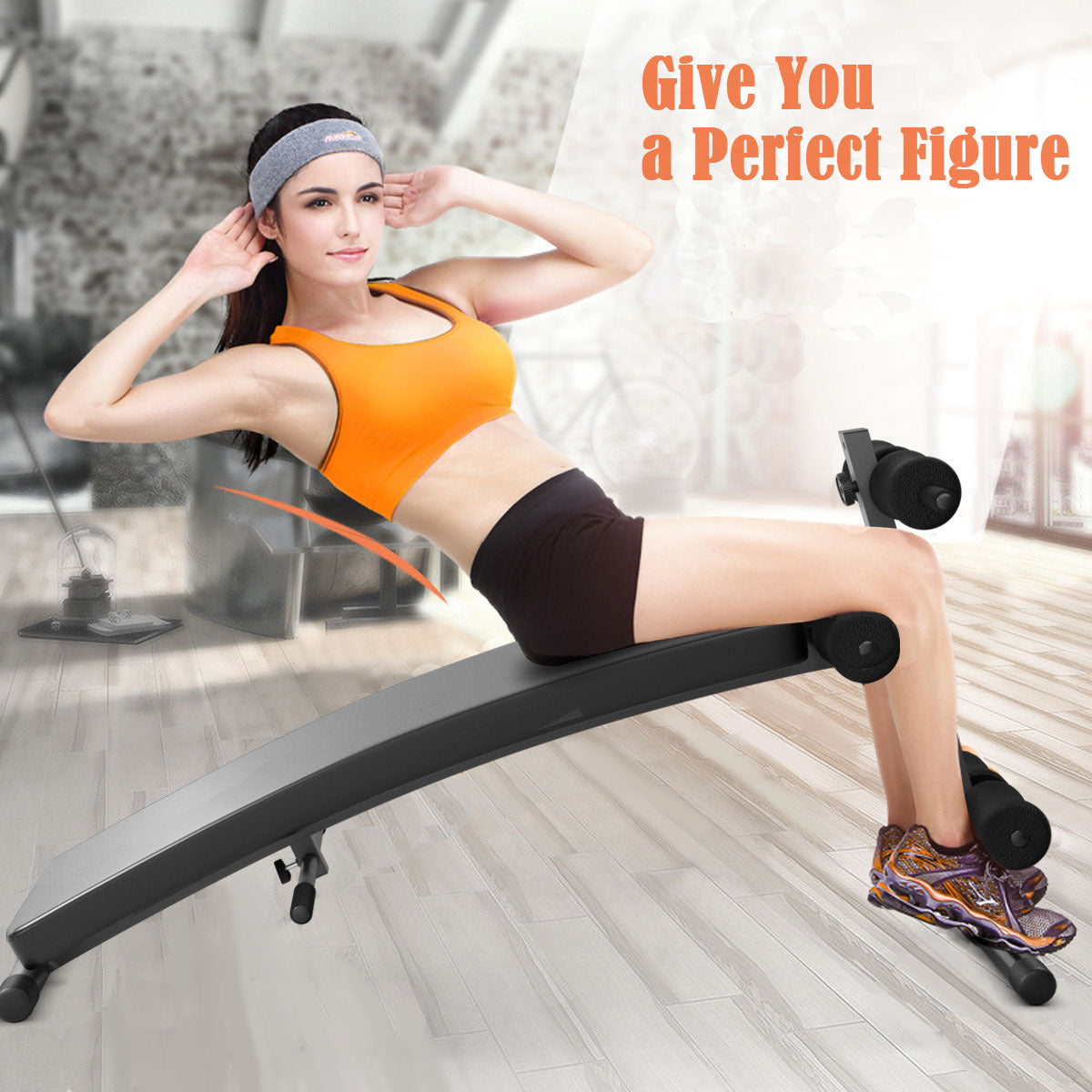 Maxmass Adjustable Arc-Shaped Sit Up Bench