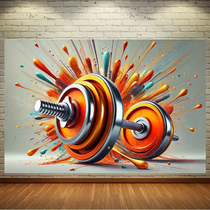 Art - Vibrant Orange Barbells