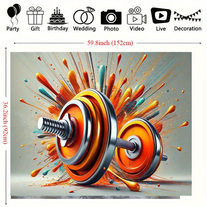 Art - Vibrant Orange Barbells