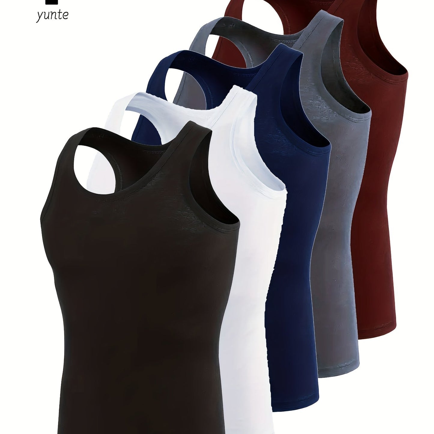 Men's Polyester Tank Tops - 5 Pcs