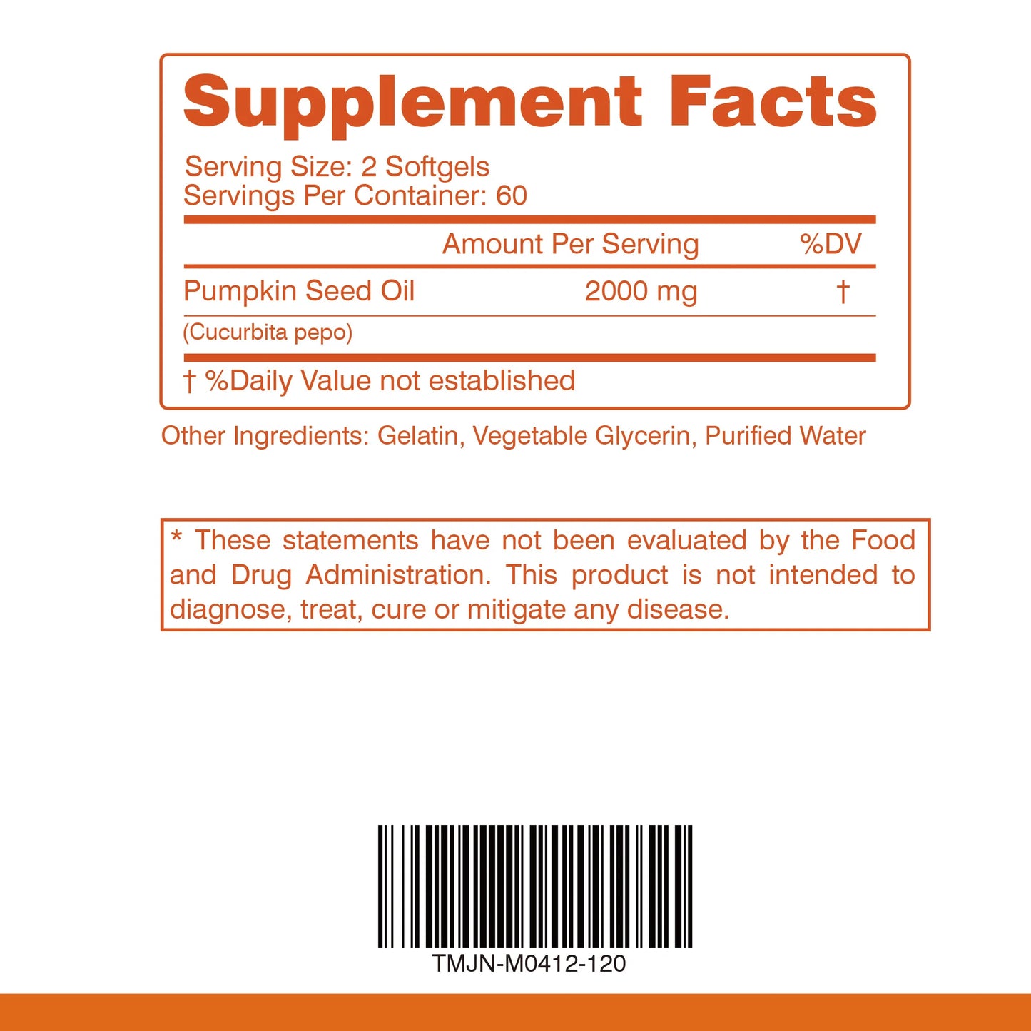 Pumpkin Seed Oil Capsules (Only Available in the United States)