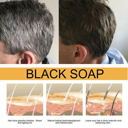 Black Soap Shampoo Bar - Grey Coverage