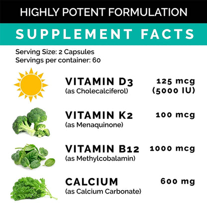 Bone & Heart Complex with Calcium, D3, K2, & B12