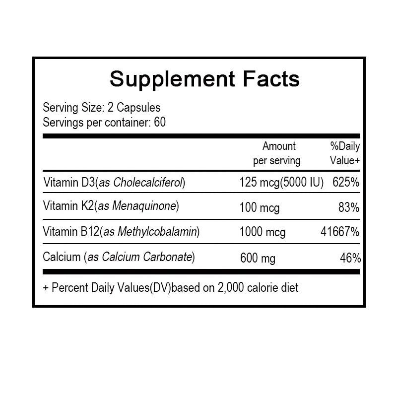 Bone & Heart Complex with Calcium, D3, K2, & B12