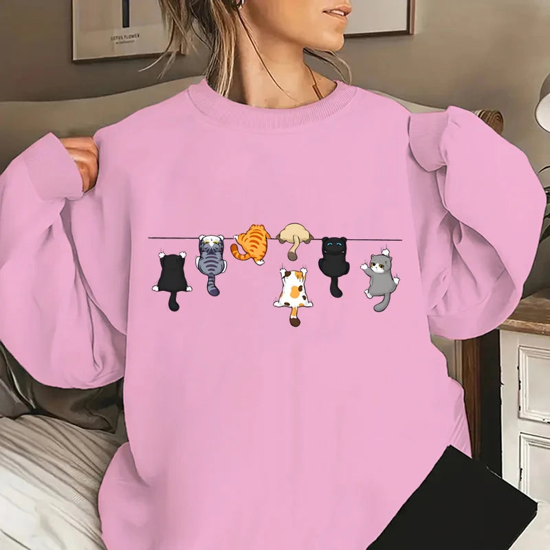 Woman's Climbing Cats Sweater