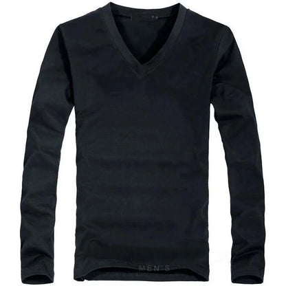 Men's V-Neck Long Sleeve T-Shirt