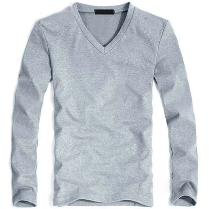 Men's V-Neck Long Sleeve T-Shirt