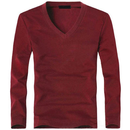 Men's V-Neck Long Sleeve T-Shirt