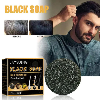 Black Soap Shampoo Bar - Grey Coverage