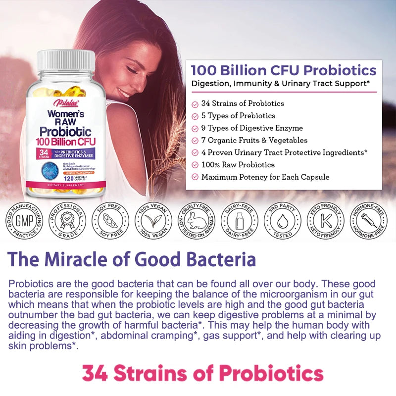 Women's Raw Probiotic - 100 Billion CFU