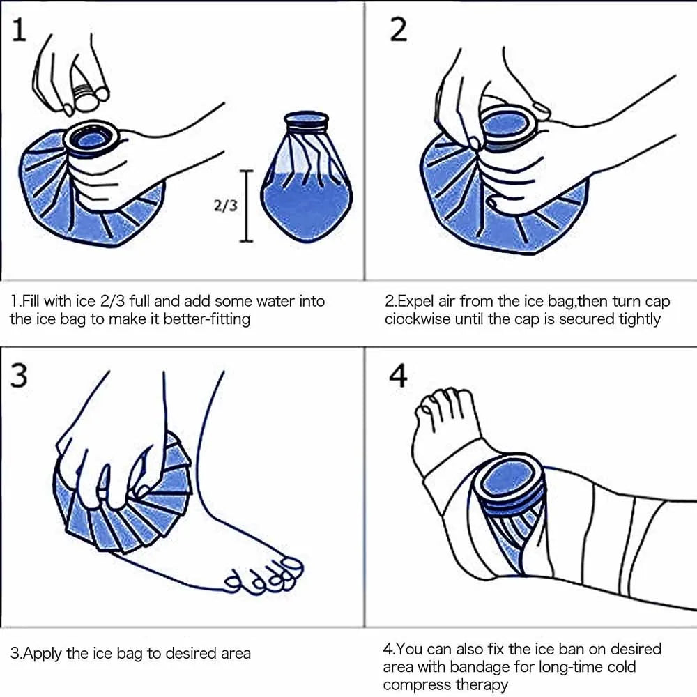 Professional Ice Bag Bandage with Reusable Ice Bag