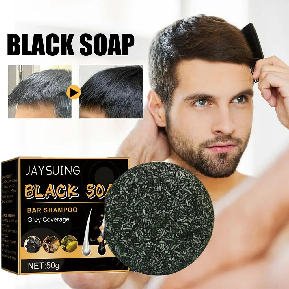 Black Soap Shampoo Bar - Grey Coverage