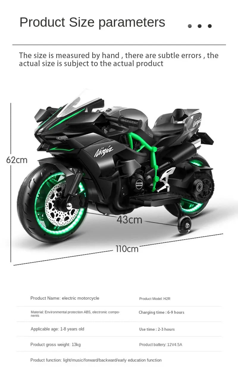 Children's Electric Motorcycle (LED Wheels)