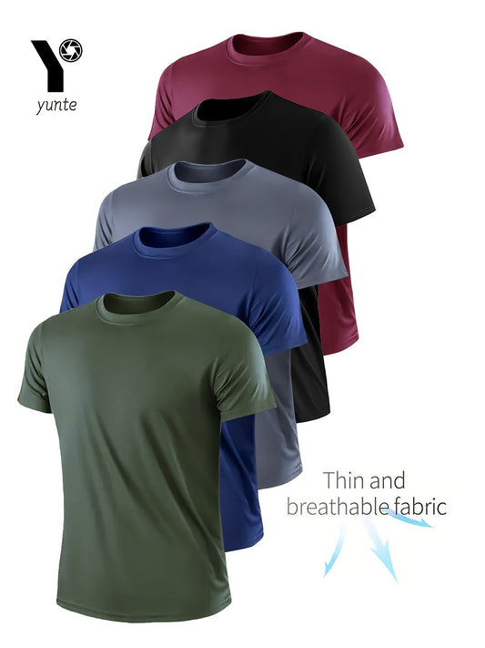 Men's Quick-Dry T-Shirts - 5 Pcs