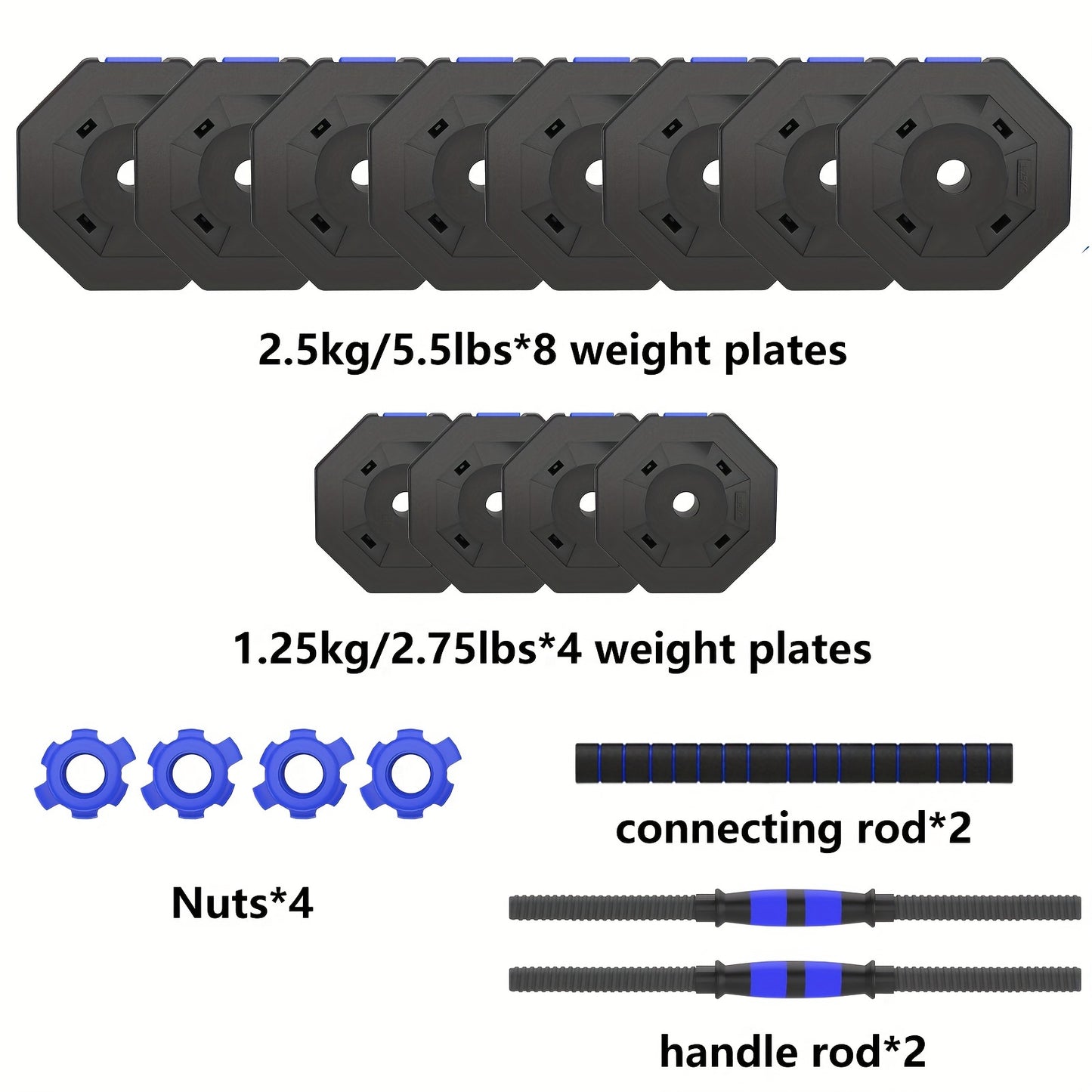 Adjustable Dumbbell Set - 55lb or 66lb