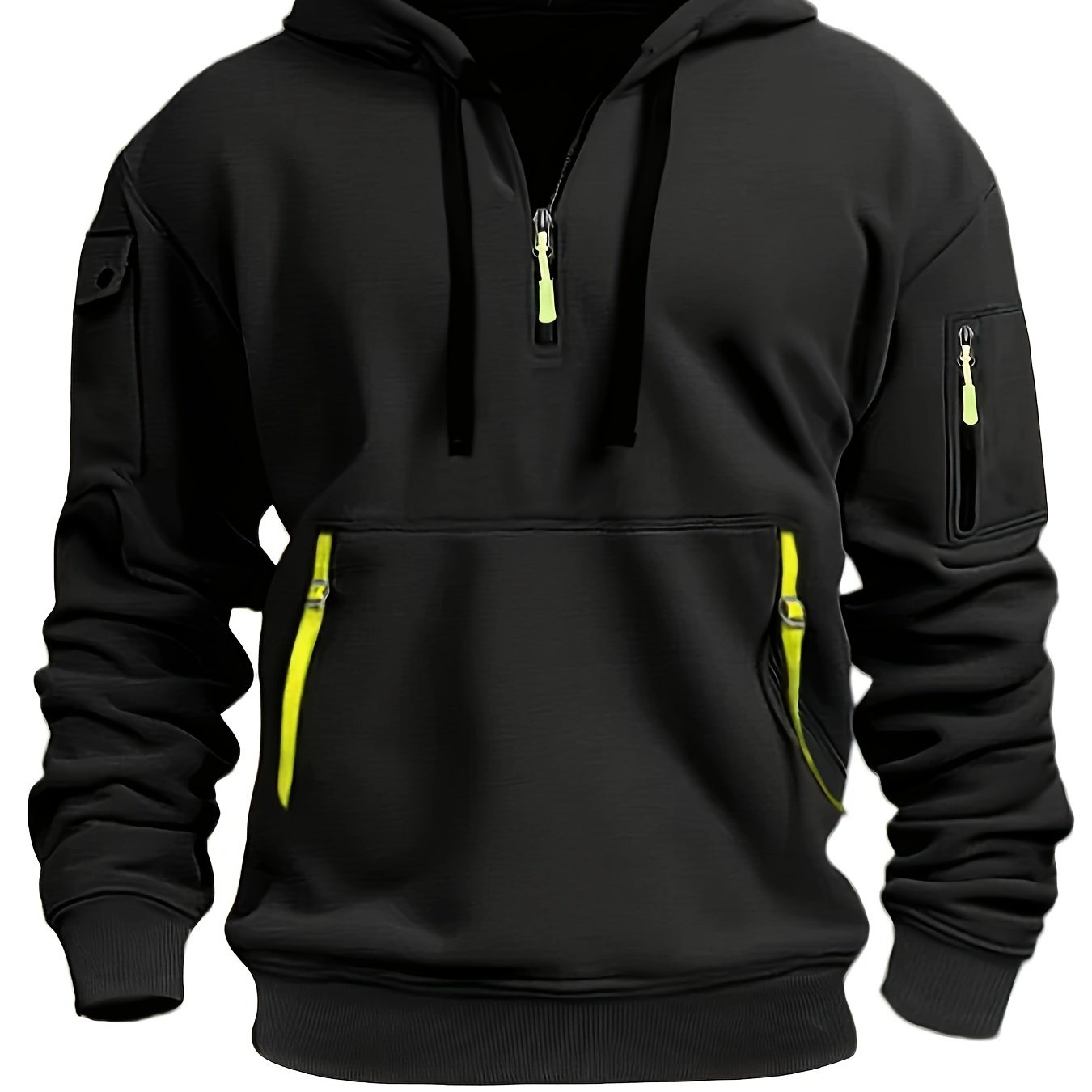 Men's Quarter Zip Hooded Sweatshirt